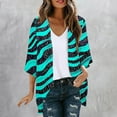 thumbnail image 2 of HomeDM Cardigans for Women Casual 3/4 Sleeve Open Front Lightweight Trendy Cover Ups, 2 of 5