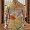 thumbnail image 5 of Ankishi Men's Hawaiian Shirts Japanese Dragon Print Holiday Button Up Shirt Trendy Summer Clothes Loose Basic Tops, 5 of 6