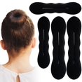 thumbnail image 1 of Pndeyo 2 piezas para hacer moños de pelo para mujeres, antideslizante, moldeador de moños, rizador, esponja perezosa, accesorios para peinados para cabello largo, fino, rizado, liso, ondulado, color m, 1 of 5