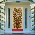 thumbnail image 4 of Aodebiao Rideau de Porte de Noël Décorations Imperméable Polyester Scène des Fêtes Toile de Fond Réutilisable Décoration Suspendue pour Porte pour Maison Vitrine Fête Festive Saisonnière Décoration Intérieure Extérieure, 4 of 5