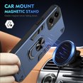 thumbnail image 2 of Motorola Moto G Stylus 5G (2024) Case with Ring Holder Kickstand Military Grade Shockproof Heavy Duty Camera Lens Protection with Magnetic Car Mount Holder Rugged Phone Case, Navyblue, 2 of 7