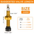 thumbnail image 2 of Uxcell 2 Pcs Tubeless Valve Stems 1.34 inch Aluminum Alloy Tubeless Valve Super Light Durable Valve Stem Caps Yellow, 2 of 7