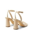 thumbnail image 3 of DREAM PAIRS Women's Strappy Round Heels Open Square Toe Ankle Strap Party Sandals Dress Shoes, 3 of 5