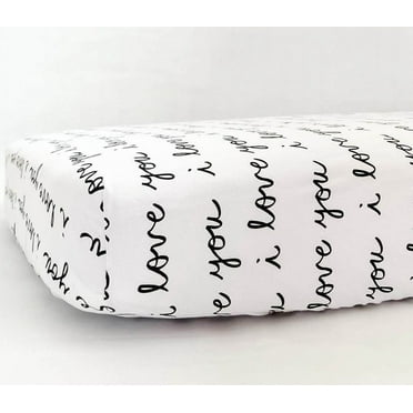 "I Love You" Fitted Crib Sheet