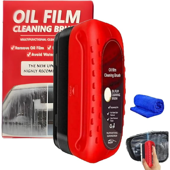 Bloame Glass Cleaning Board, Odalit Automotive Oil Film Cleaner Brush, Cleaning Wipe Board, Windshield Cleaner Tool, Car Oil Film Cleaner, Car Windshield Cleaner (1, brush)