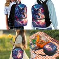 thumbnail image 2 of Jeiento Wolf Backpack and Lunch Bag Set for Boys 7-8 9-10 10-11 Galaxy Primary School Bag Kids Backpacks Pencil Case Insulated Lunchbox Set Rose 3 In 1 Children Schoolbag, 2 of 7