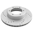 thumbnail image 5 of TRQ Front Performance Brake Rotors Set Premium G-Coated Cross Drilled & Slotted Fits Select 1986-1991 Toyota 4Runner 1986-1995 Pickup, 5 of 5