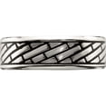 thumbnail image 4 of Stainless Steel Antiqued And Polished Brick Pattern 7.5mm Band (Size 11.5) Made In China sr660-11.5, 4 of 6