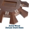 thumbnail image 6 of Brybelly Mexican Train Dominoes Wooden Centerpiece – Smooth Dark Oak Hub Accessory with 8 Standard Size 1” x 2” Domino Slots – Ages 8+, 2-8 Players for Double 12 Sets – Great for Family Game Night, 6 of 6