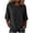 *Black, variant on Women's Cotton Linen Batwing Half Sleeve Top , Ladies' Crew Neck Drop Shoulder Blouse , Casual Tunic Shirts For Women, S-3XL