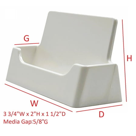 T'z Tagz New White Business Card Holder Tabletop Desktop Display Stand