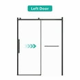 thumbnail image 3 of Leumius 56-60"W x 76"H Sliding Shower Door, 8mm Frameless Glass Shower Door with Matte Black Hardware, Towel Bar and Handle,Drop Shipping available, 3 of 8