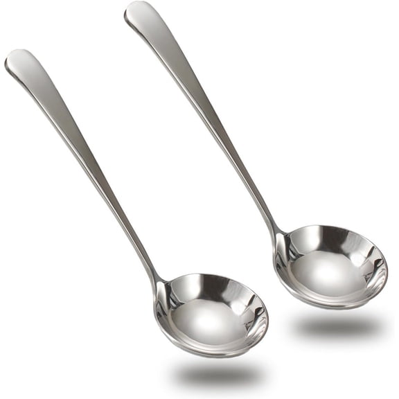 2pcs Small Ladle Stainless Steel Mini Ladle for Soup Gravy Salads Spoon