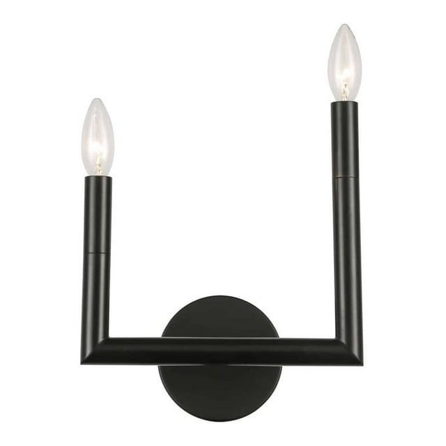 Dainolite Nora 2-Light 120W Applique en Métal Incandescent Noir Mat