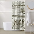 thumbnail image 6 of Shower Curtain, Rice Harvest Waterproof Fabric Plastic Shower Curtain, Drying Fast Bathroom Curtain with 9 Buttonholes, Ruffle Shower Curtain 60x72in, 6 of 8
