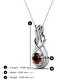 thumbnail image 3 of TriJewels 0.63 ct Round Red Garnet (5.00 mm) Solitaire Infinity Love Knot Pendant Necklace in 10K White Gold, 3 of 5