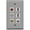 Gray, variant on RiteAV - 3 x RCA - 2 X HDMI and 1 x Coax Cable TV Port Wall Plate - Light Almond