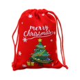 thumbnail image 2 of HongHeng Christmas Clearance! Christmas Flannel Bag Christmas Apples Candy Packaging Bag Christmas Gift Bag Drawstring Bag Flannel Small Bag with Drawstring 4.72x5.90in, 2 of 6