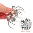 thumbnail image 3 of unbranded Accesorios De Para Mujer Clip De Garra Plateado Floral Metálico, 3 of 7