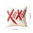 thumbnail image 3 of Valentines Day Heart Decorative Throw Pillow Cover Romantic Gift For Couples Sofa Couch Cushion Cover Festival Home Decor Bedroom Living Room 17.71*17.71in, 3 of 6