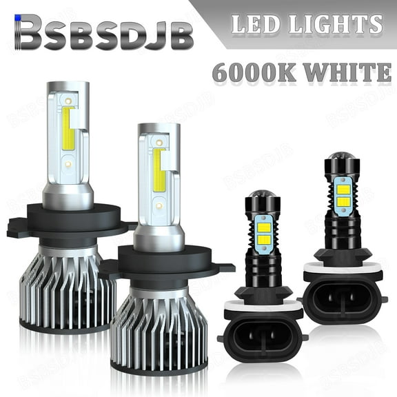 For Kia Soul 2010 2011 LED Headlight High/Low Beam   Fog Light 6000K White Bulbs