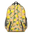 thumbnail image 3 of Lemon and Blossom Peach Pattern Cute School Backpack Bag with Padded Back and Adjustable Shoulder Straps 16.9 X 12.6 X 5.9 Inches, 3 of 5