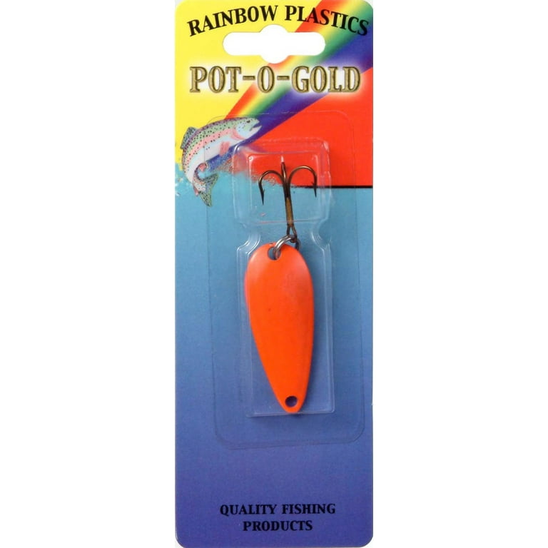 Double X Tackle Pot-o-gold Bass & Trout Spoon Fishing Lure,  Chartreuse/Fluorescent Red Spots, 1/2 oz. 