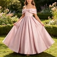 thumbnail image 6 of ATOGUTA Teen Girl Birthday Dresses Strapless Satin Homecoming School Dance Wedding Birthday Party Graduation Pageant Bridesmaid Pink, Size 5T-14, 6 of 7