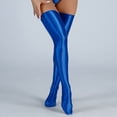 thumbnail image 5 of Skpblutn High Waist Tights Stockings For Women Shiny Silk Slippery High Elastic Shiny Thigh Leather Socks Adult Socks Comfortable Pantyhose Warm Pants Blue, 5 of 6