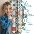thumbnail image 3 of Blackout Kids Curtains,Multicolor Ethnic Geometric Patchwork Pattern Childrens Insulated Curtains Set Of 2,Bedroom Essentials,Toddler Room Decor 42x84in(106x213cm), 3 of 5