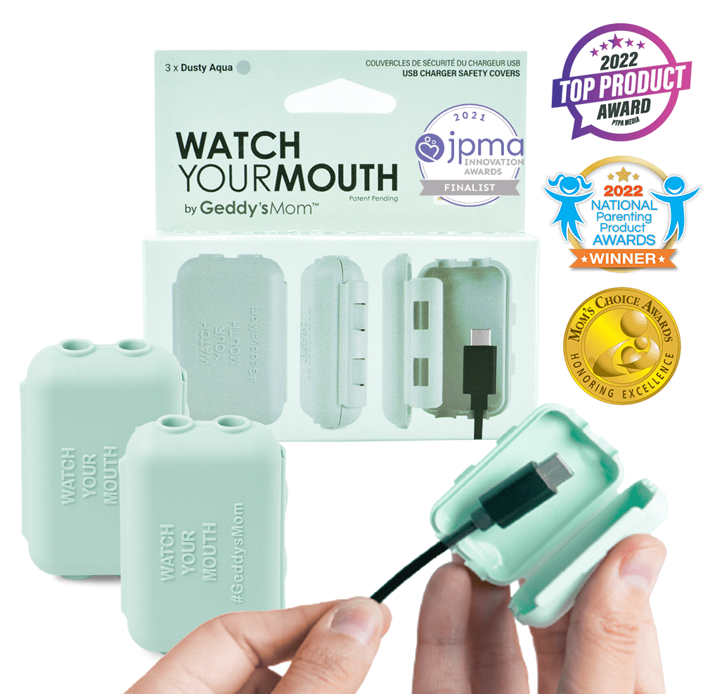 Geddy's Mom Watch Your Mouth, Baby Proofing USB Charger Safety Cover