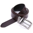 thumbnail image 5 of Marino Reversible Brown/Black Leather Belt For Men - Classic Dress Belt 1.25 inch Wide - With Removable Rotating Buckle, 5 of 5