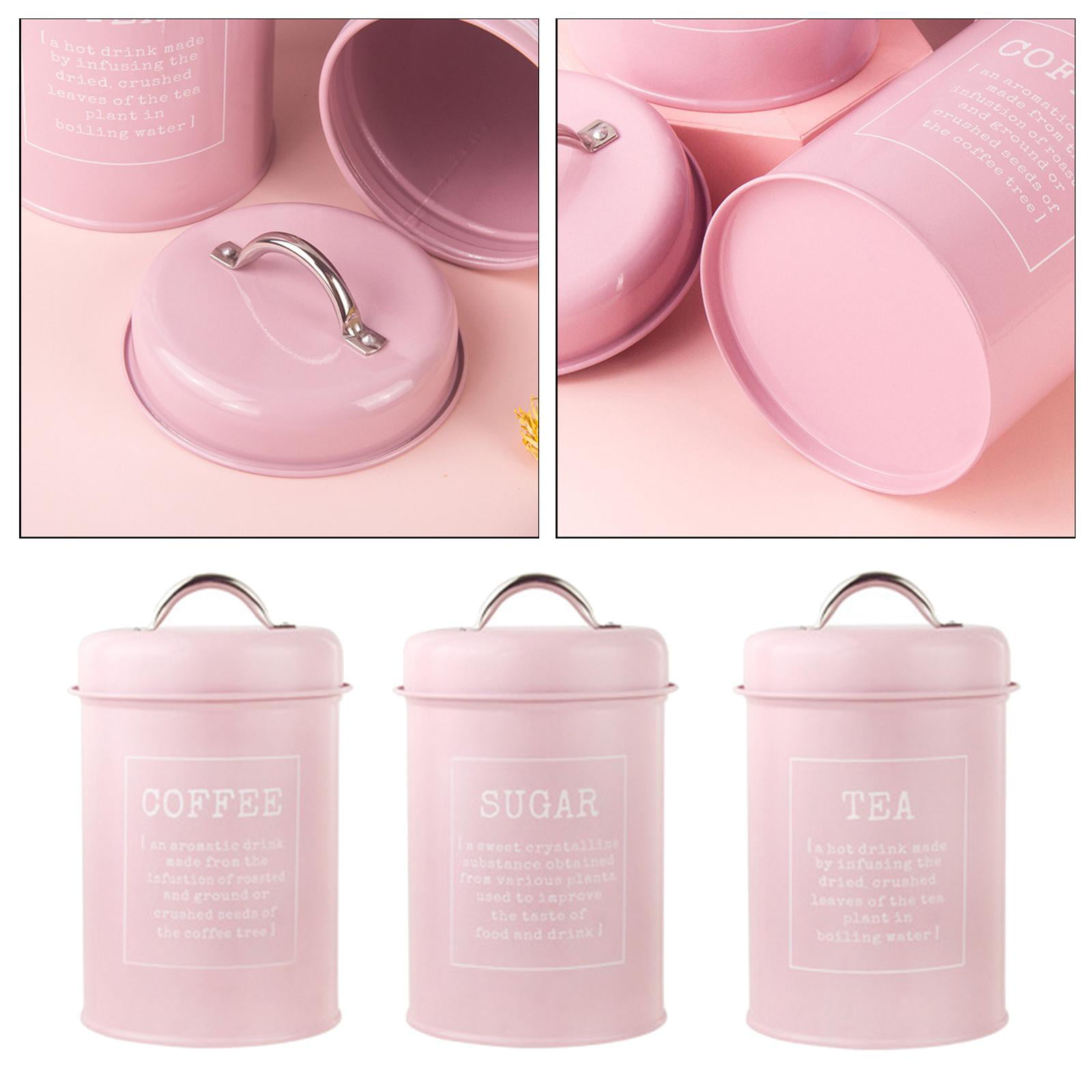 Store your tea, coffee and sugar in these attractive containers