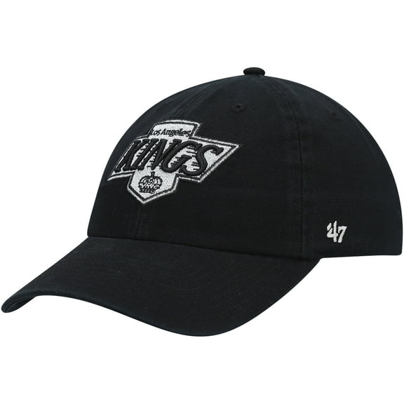 Men's '47 Black Los Angeles Kings Team Clean Up Adjustable Hat