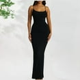 thumbnail image 1 of LOVZFMLL Dresses Women's Hollow Out Patchwork V Strap Dress, 1 of 7