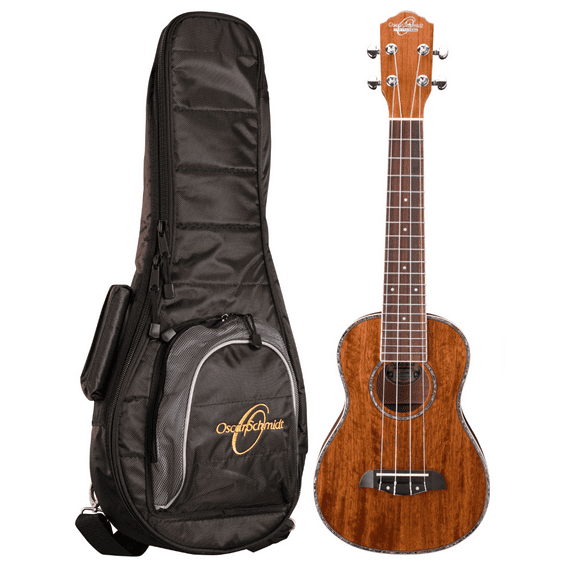 Oscar Schmidt Wide Neck Tenor Ukulele w/ Gigbag - Koa - OU6WK