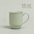 thumbnail image 4 of over&back Rim Stoneware Coffee Mugs - 4-Piece Mug Set - Enjoy the Perfect Cup of Coffee, Tea, Latte, and More - Semi-Matte Sage - 16oz, 4 of 10
