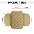 thumbnail image 2 of HBK Car Center Console Cover Leather Armrest Cover Cushion with 2 Storage Bags Universal Car Armrest Seat Box Pad Car Interior Accessories Protector for Most Vehicle, Light Brown, 2 of 7