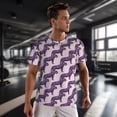 thumbnail image 3 of Wukai Leopard Print Print Men's Short-Sleeved Mesh T-Shirt,Quick-Dry Short Sleeve Workout T-Shirt-Medium, 3 of 8