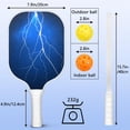 thumbnail image 4 of Pickleball Paddles Set Of 2, Fiberglass Surface, Thunder, Speed Print, 4 Balls & Bag, 4 of 5