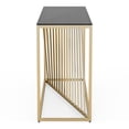 thumbnail image 3 of Furniture of America Jonnah Contemporary Glass Top Console Table in Gold, 3 of 7