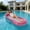 pink color, variant on Transparent Red Inflatable Pool Lounger, Thickened PVC, Foldable Portable Float Bed for Adult, Lake Beach & Pool Party