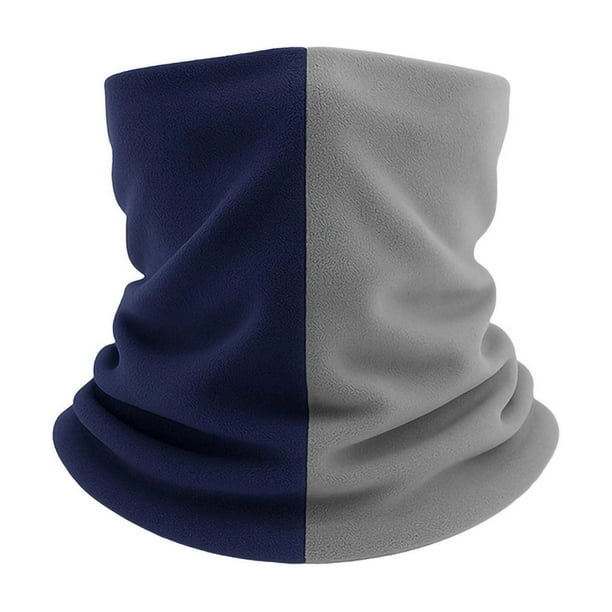 Bufanda de ciclismo para hombre, resistente al viento, con doble capa de forro polar, cálida, con bloques de color, para deportes de esquí y esquí.