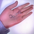thumbnail image 2 of 14K Gold Plated Drop Dangle Cross Hoop Earrings for Women,Small Hoops Cross Earrings for Men Hypoallergenic Lightweight, 2 of 7