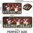 Chef NonSlip Kitchen Rugs Set (17x30+17x47 Inch), Washable, Fat Chef