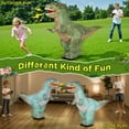 thumbnail image 3 of WOWEHICLE 4ft Inflatable Dinosaur Remote Control Car with LED Sound & 360 °Rotation, Large Walking Dinosaur Blow up Toy for Kids Ages 3+ Gift,Green, 3 of 9