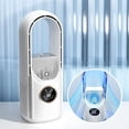 thumbnail image 4 of Price cut Bladeless Desk Fan, 2 In 1 Water Misting Fan Small Bladeless Fan With 6 Speed And Timer, USB Rechargeable Quiet Table Fan With And Color LED Light, 4 of 5