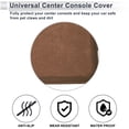 thumbnail image 4 of Unique Bargains Car Center Console Cover Car Armrest Cover 12.6"x8.07"x0.39" Suede Faux Leather Brown, 4 of 7