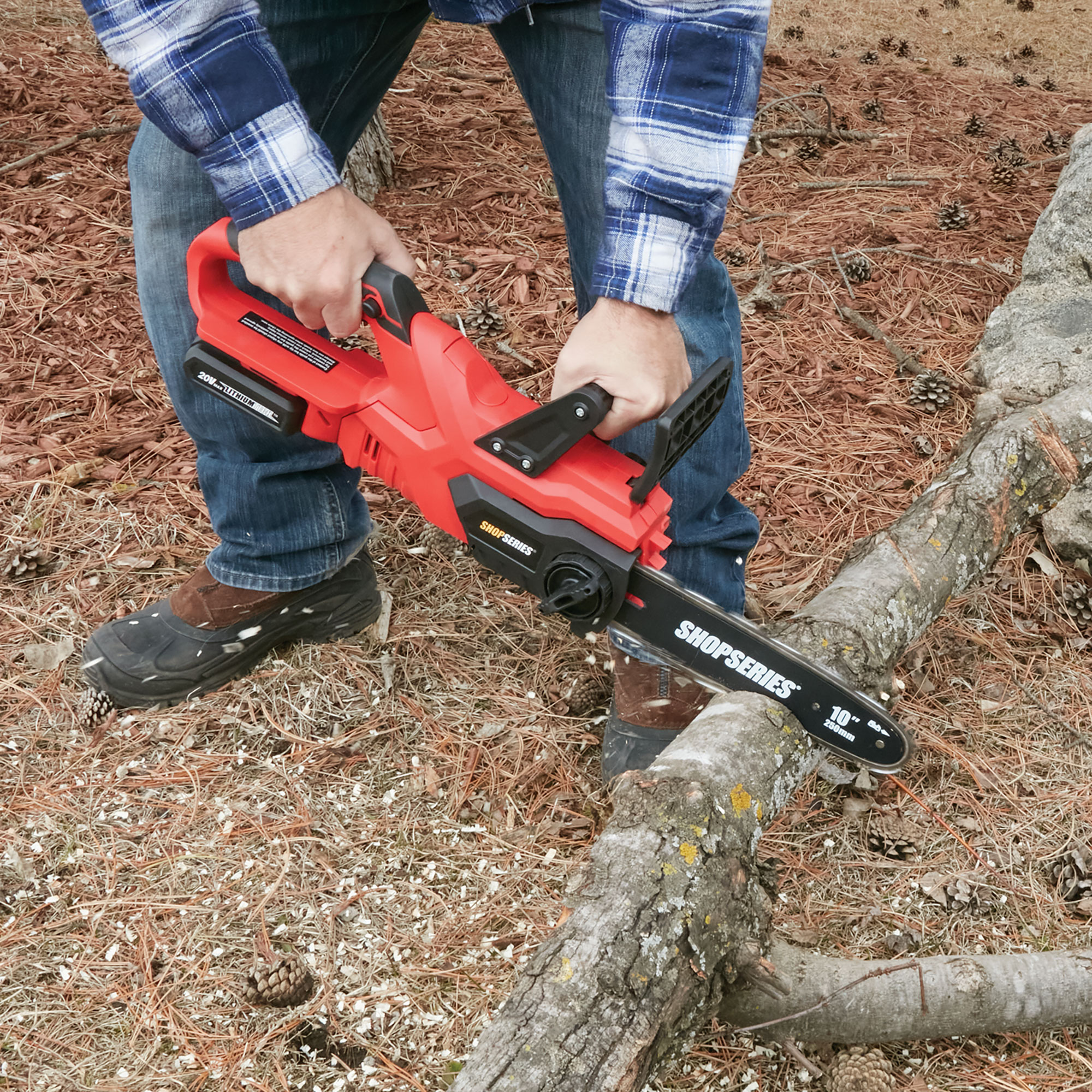 Shop Series Ss8330 20V Li-ion Chain Saw, Red
