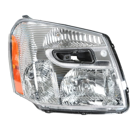 Chrome Housing Headlight Headlamp Assembly Passenger Side for 2005-2009 Chevy Equinox with Amber Corner 15888059 GM2503254
